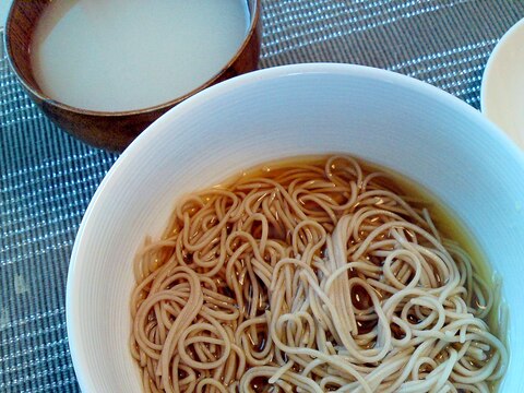 十割そばと蕎麦湯